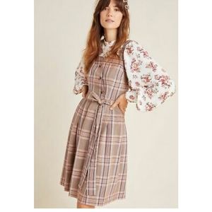 NEW Gal Meets Glam Madison Plaid Button Dress sz 8